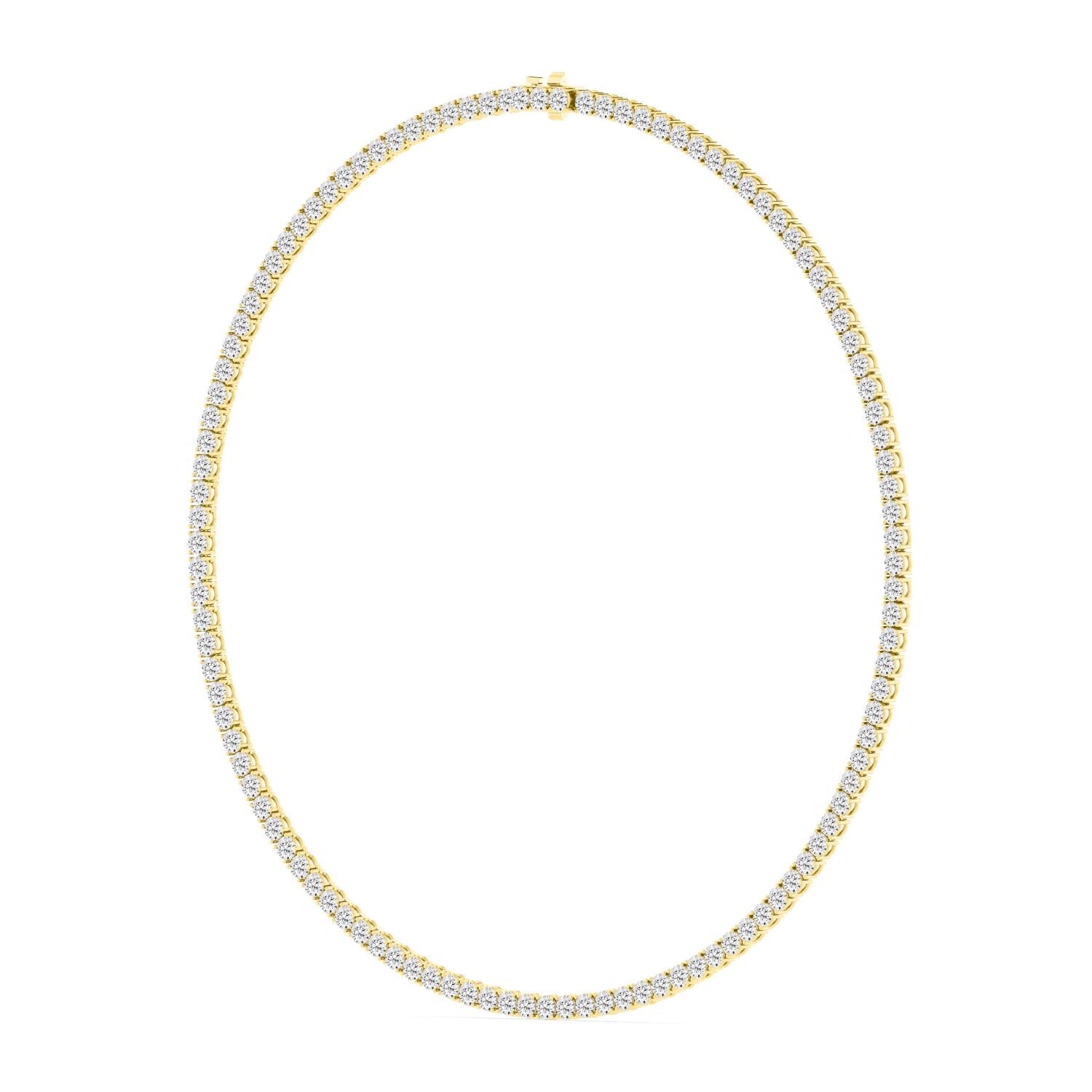 Classic Tennis Necklace - yellow gold product image 5