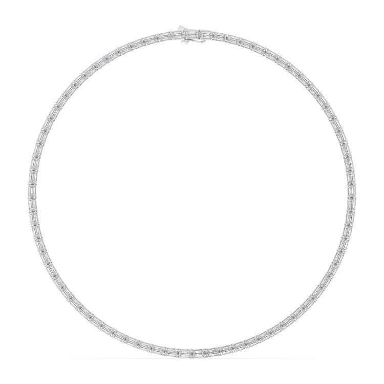25.70ct Emerald Lab Diamond Tennis Necklace - W jewellery-only view 4