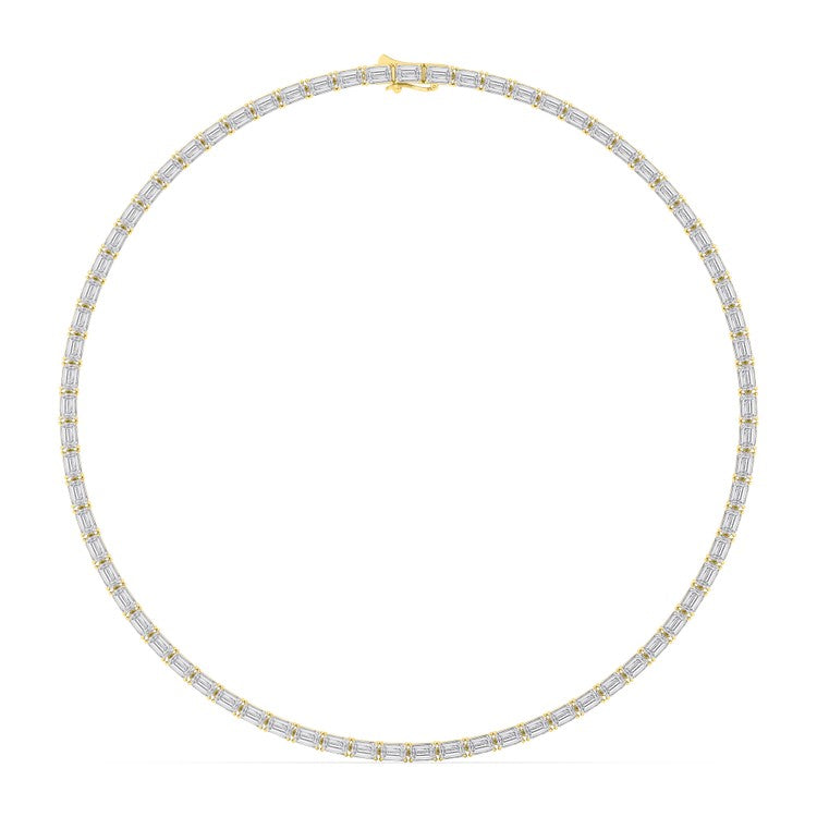 25.70ct Emerald Lab Diamond Tennis Necklace - Y jewellery-only view 1