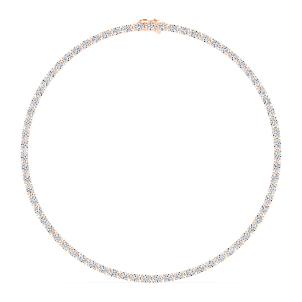 OVAL TENNIS NECKLACE - rose gold product image 1