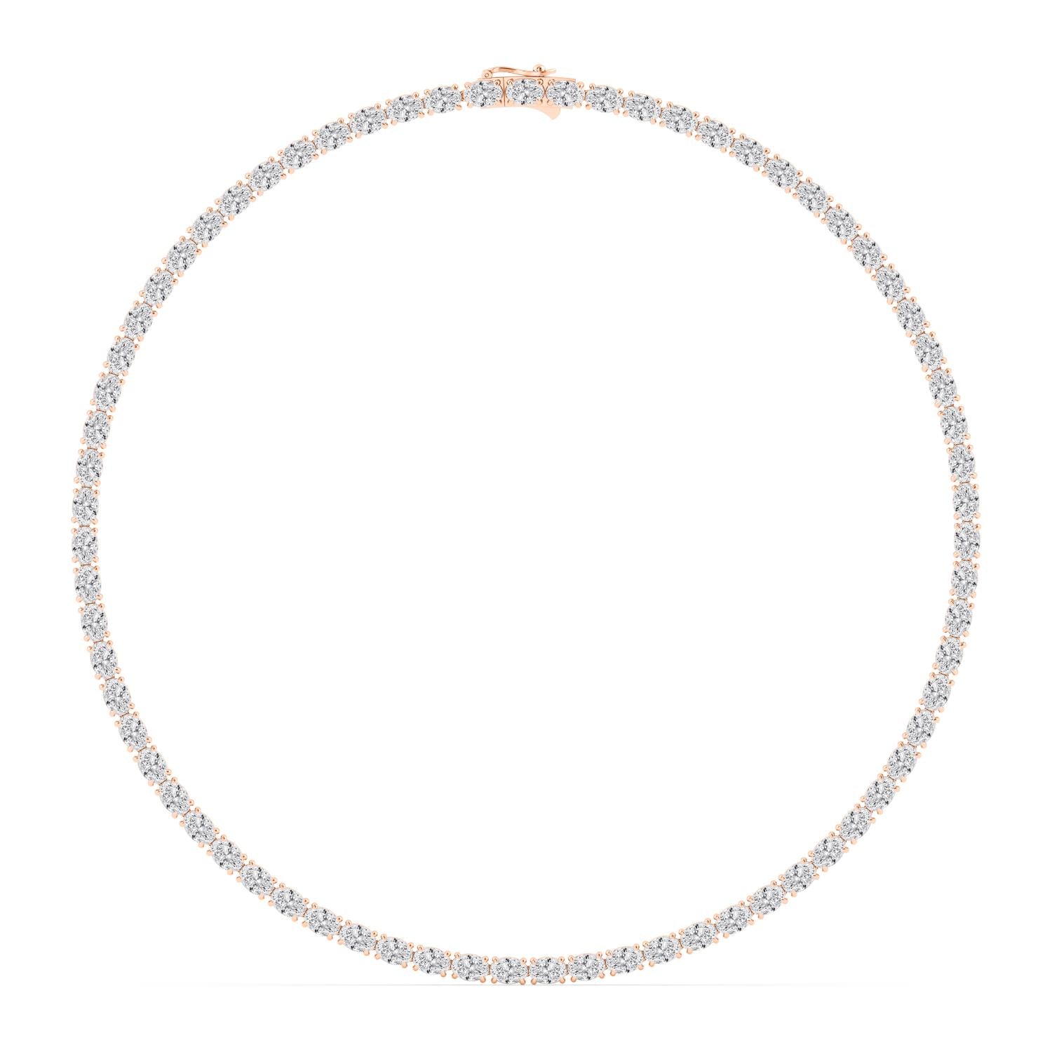 OVAL TENNIS NECKLACE - rose gold product image 1