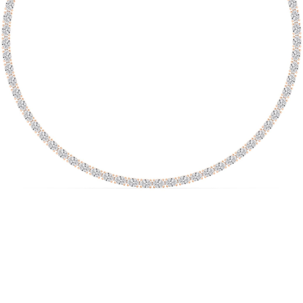 OVAL TENNIS NECKLACE - rose gold product image 3