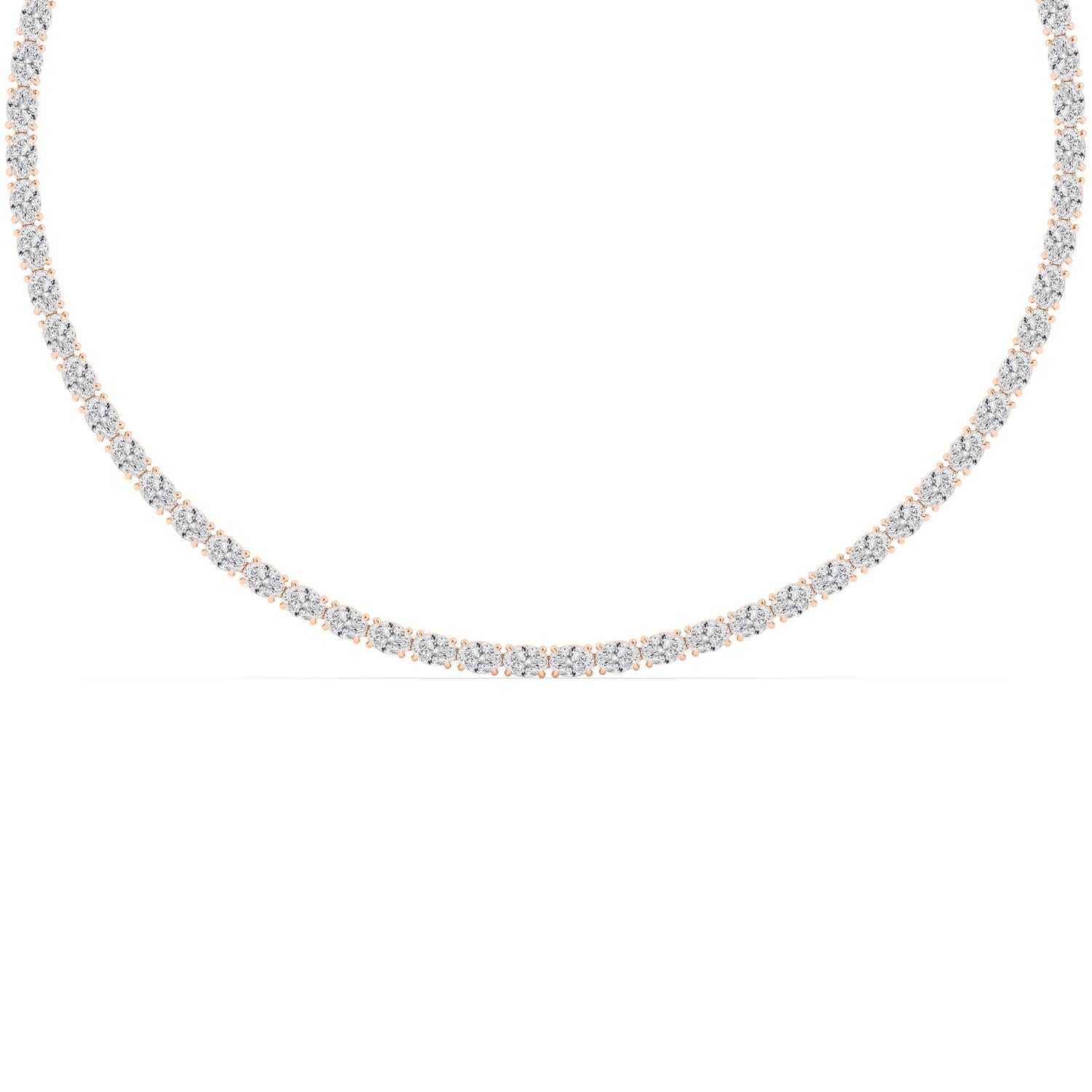 OVAL TENNIS NECKLACE - rose gold product image 3