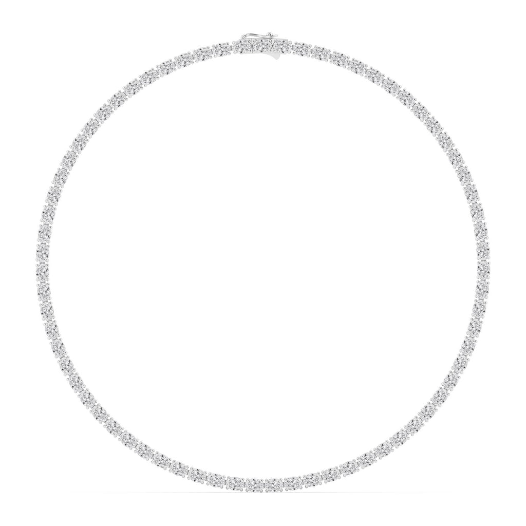 OVAL TENNIS NECKLACE - white gold product image 1