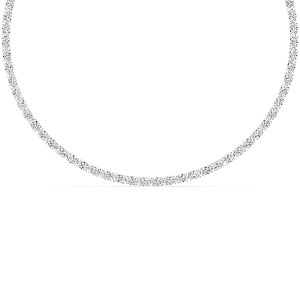 OVAL TENNIS NECKLACE - white gold product image 3