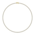 25.90ct Oval Lab Diamond Tennis Necklace in 9ct Yellow Gold - image 1