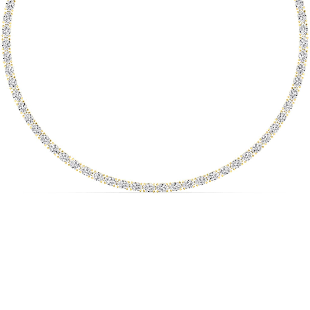 OVAL TENNIS NECKLACE - yellow gold product image 3