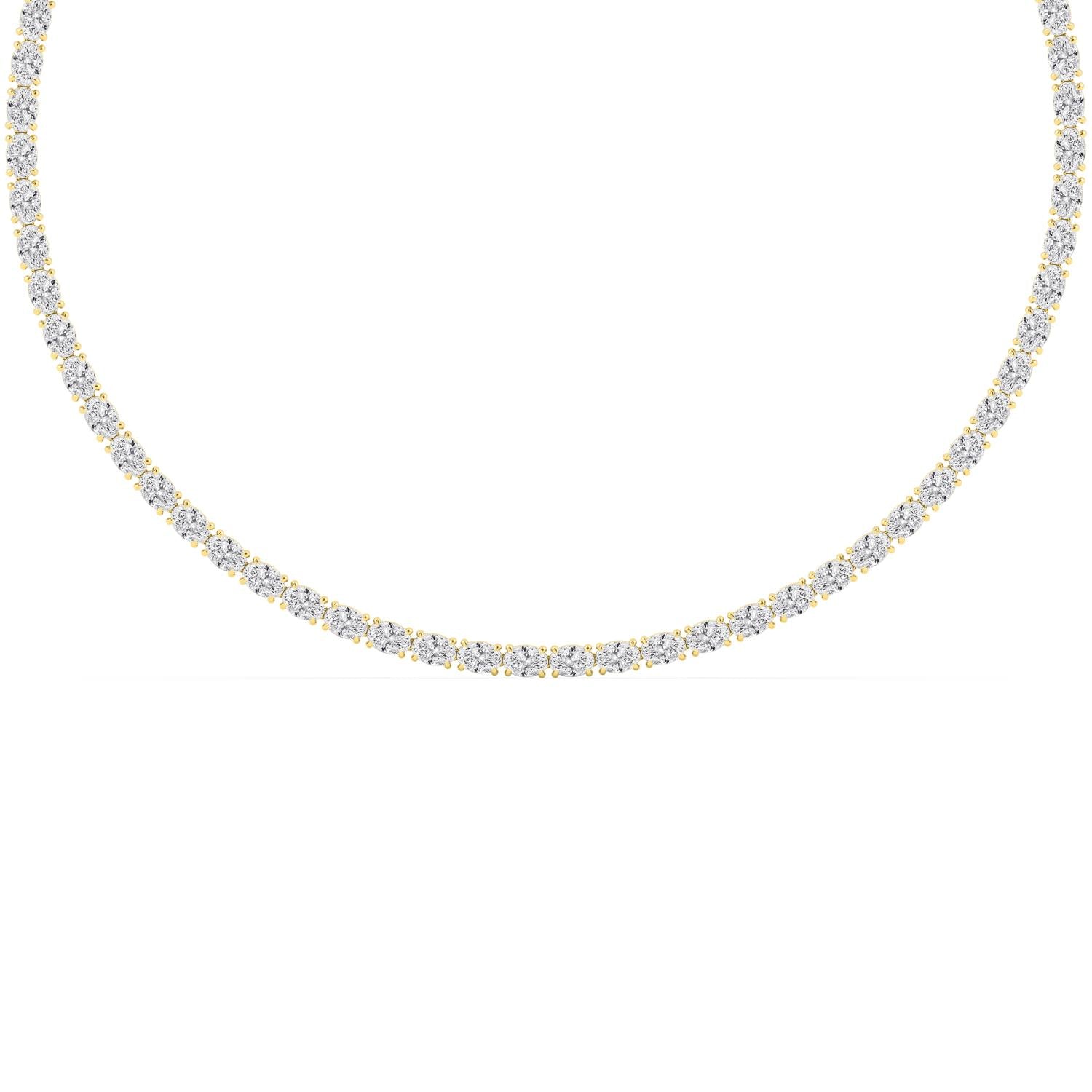 OVAL TENNIS NECKLACE - yellow gold product image 3