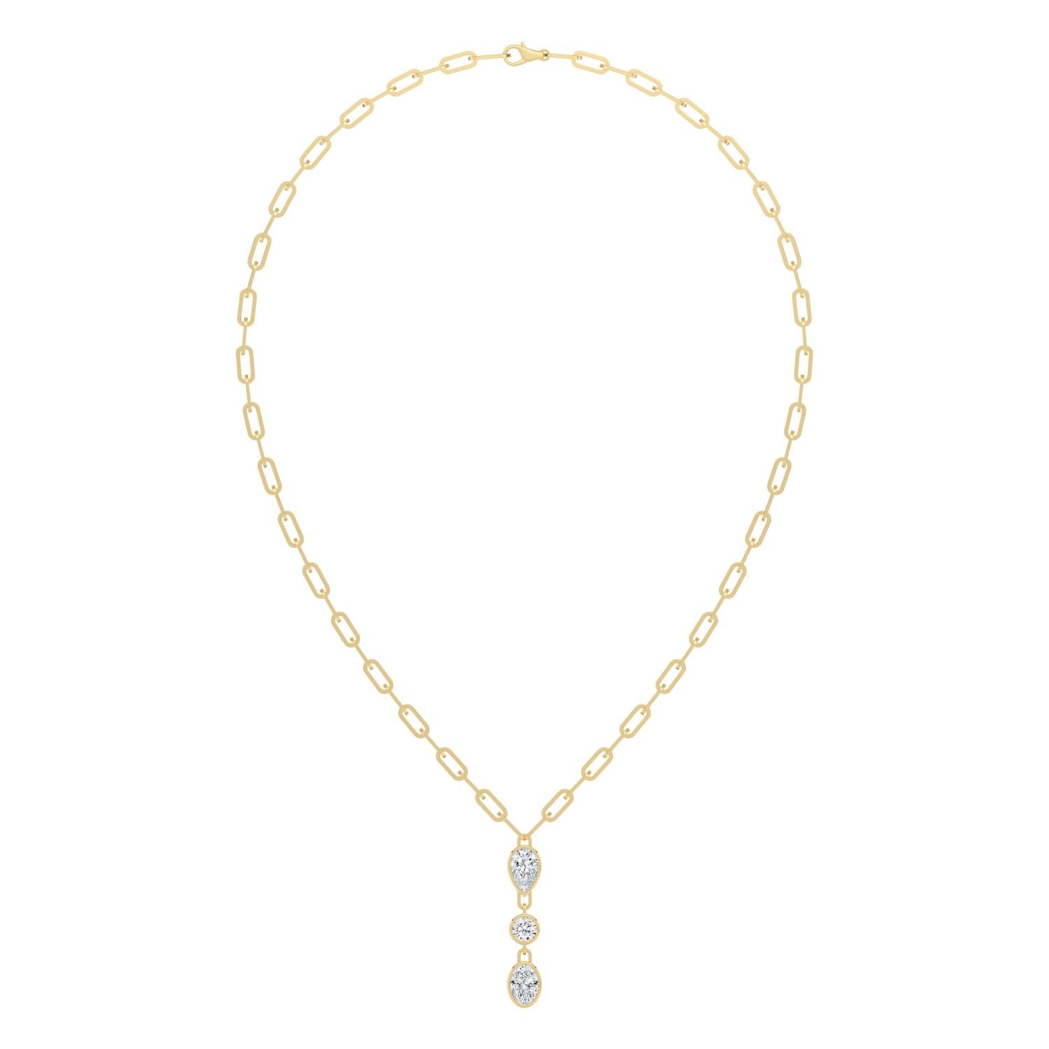 2.54ct Lab Diamond Necklace in Yellow Gold - product image 1