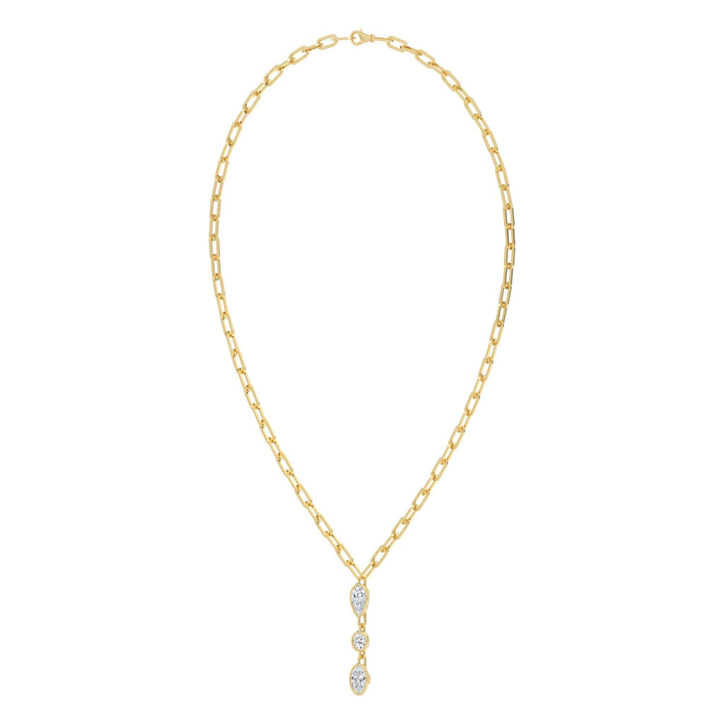 2.54ct Lab Diamond Necklace - yellow gold product image 3