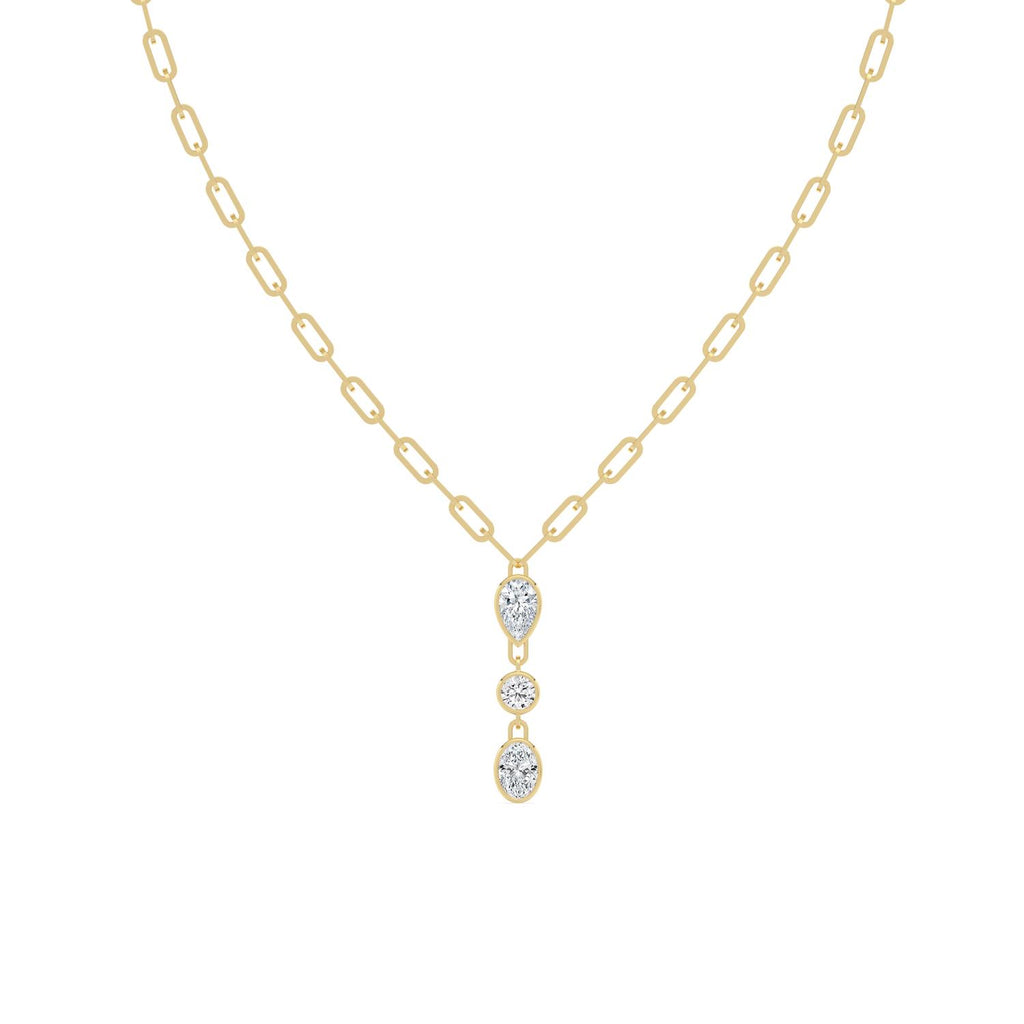 2.54ct Lab Diamond Necklace - yellow gold product image 4