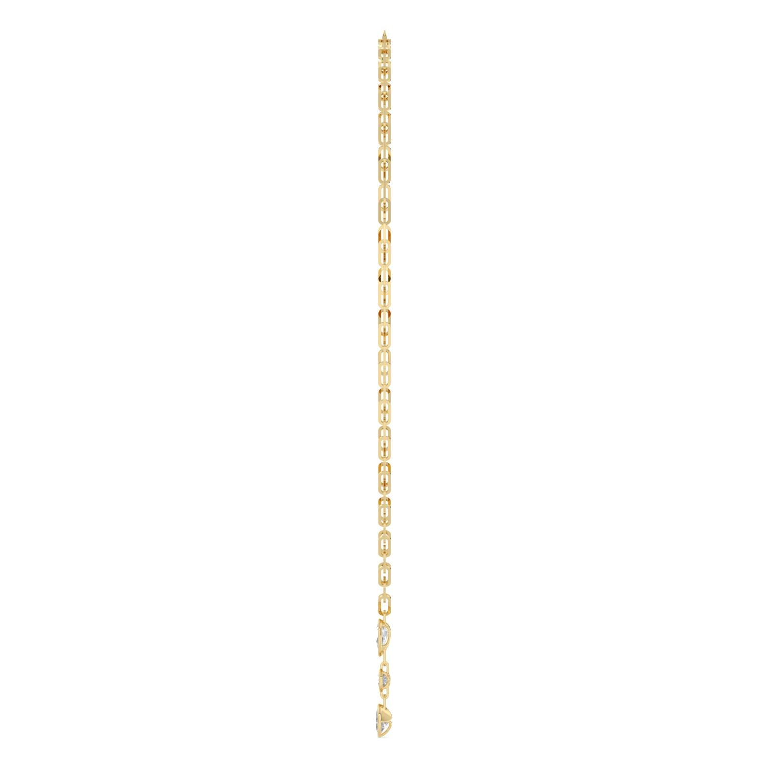 2.54ct Lab Diamond Necklace - yellow gold product image 5