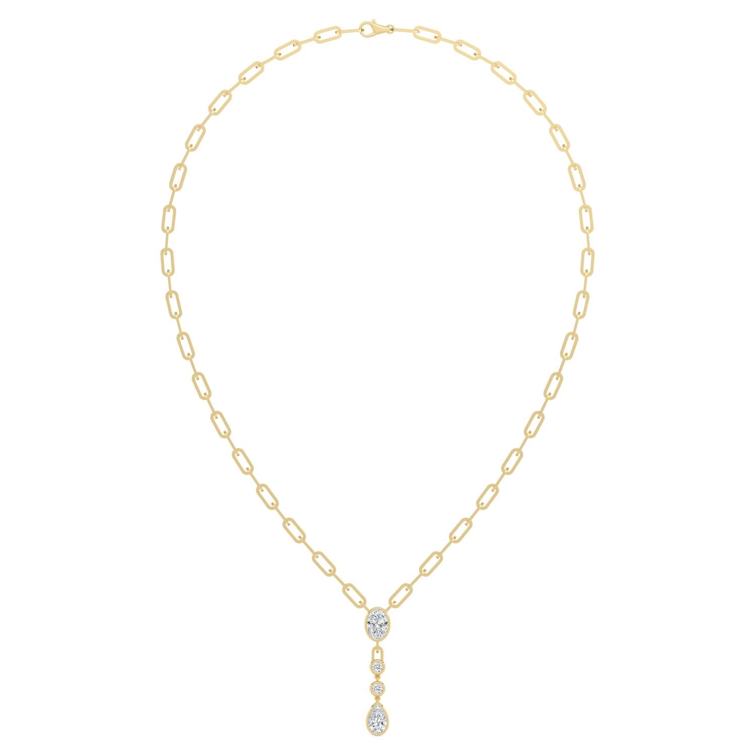 1.98ct Lab Diamond Necklace in Yellow Gold - product image 1