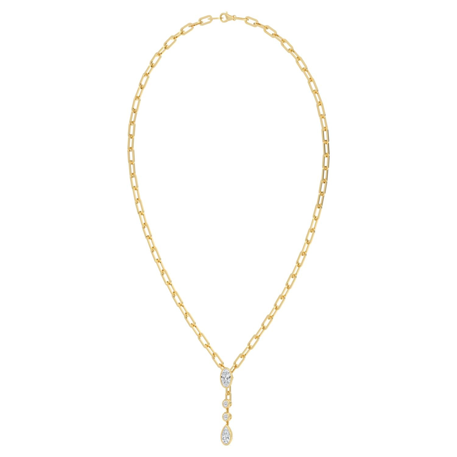 1.98ct Lab Diamond Necklace - yellow gold product image 3