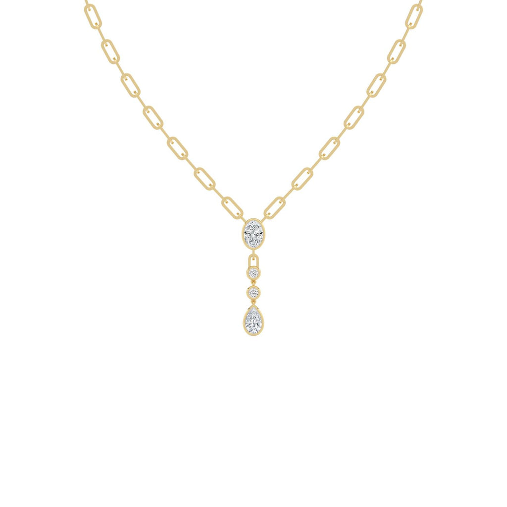 1.98ct Lab Diamond Necklace - yellow gold product image 4