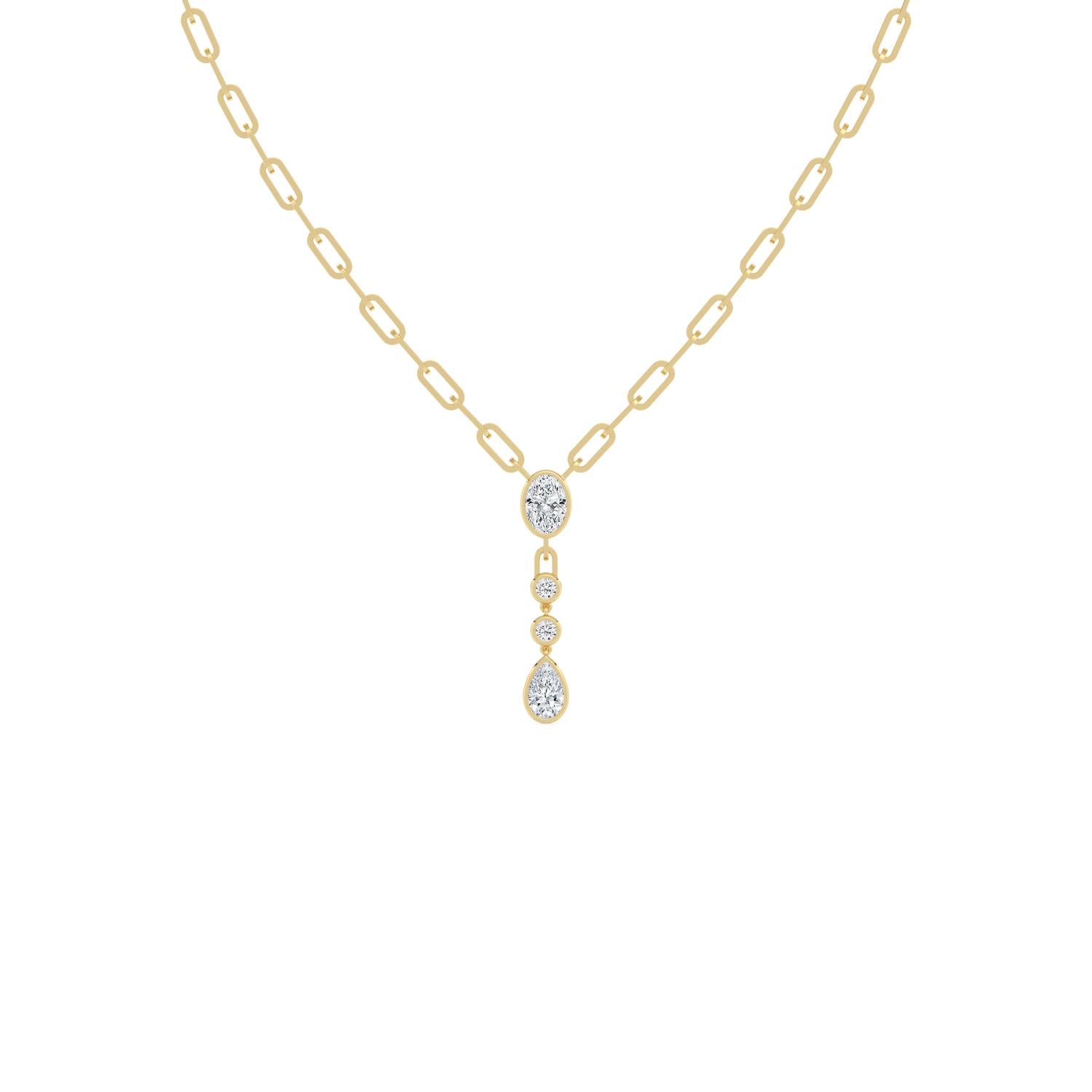 1.98ct Lab Diamond Necklace - yellow gold product image 4