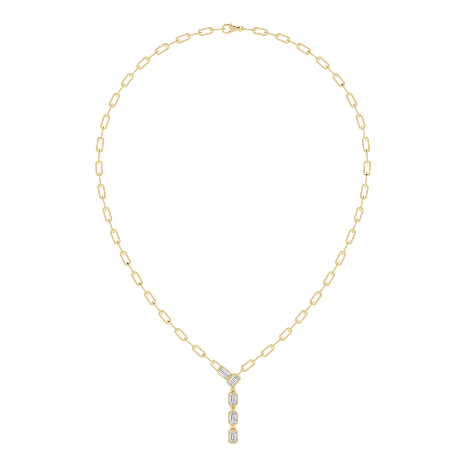 2.70ct Lab Diamond Necklace in Yellow Gold - product image 1