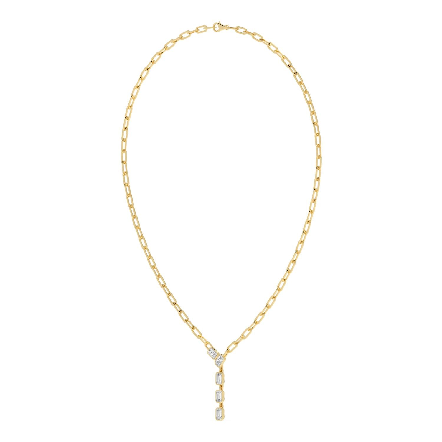 2.70ct Lab Diamond Necklace - yellow gold product image 4