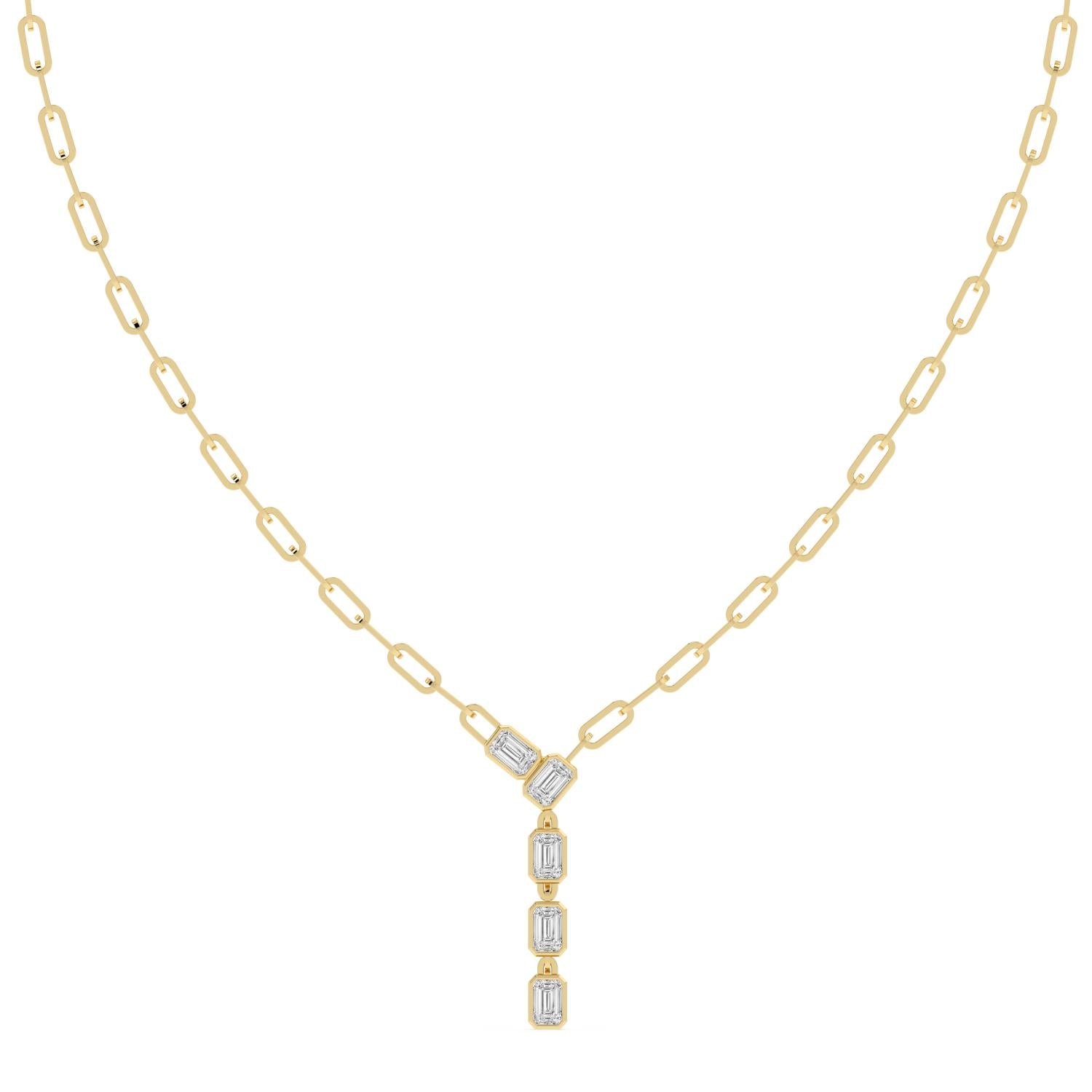 2.70ct Lab Diamond Necklace - yellow gold product image 5