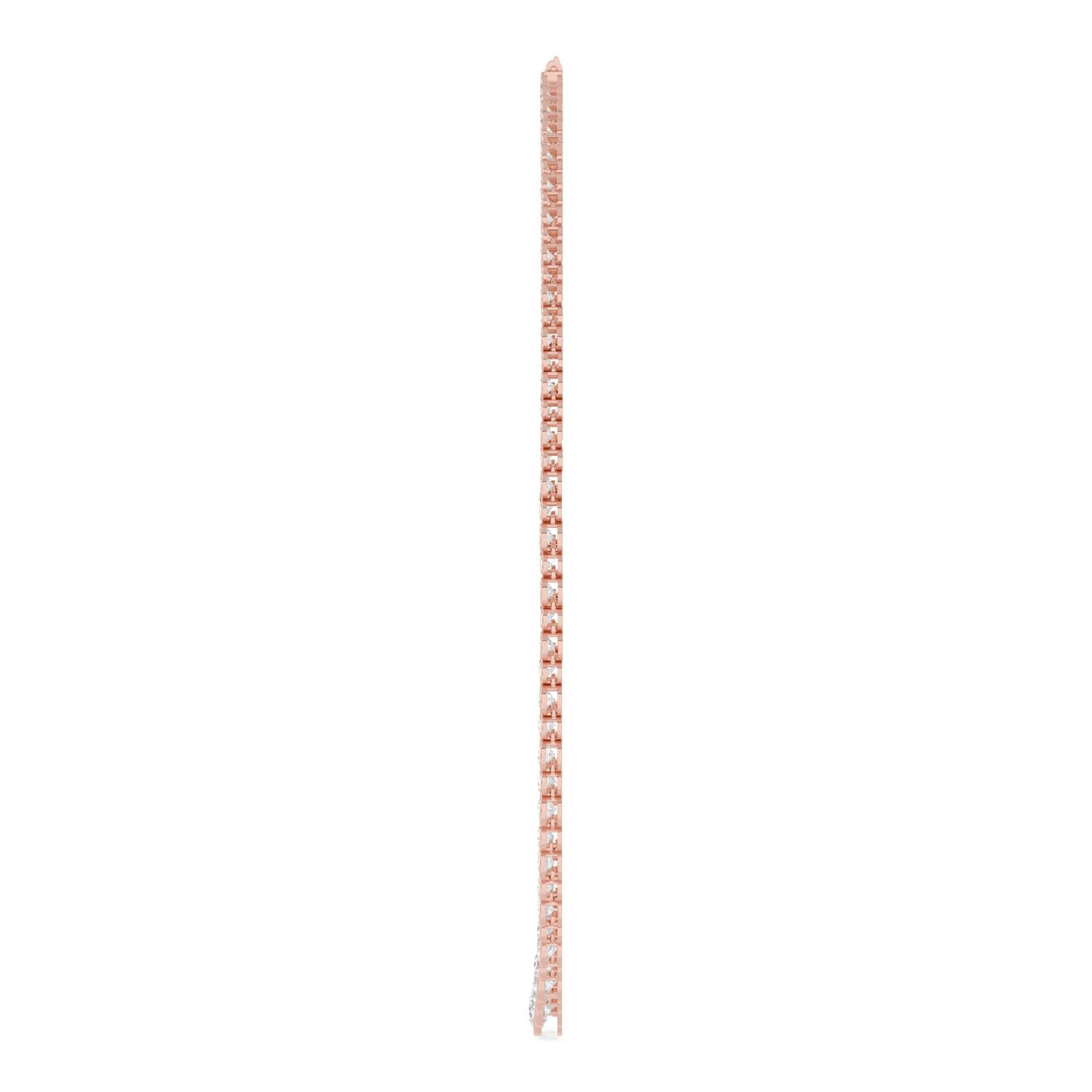 17.50ct Lab Diamond Tennis Necklace in 9ct Gold - rose gold product image 5