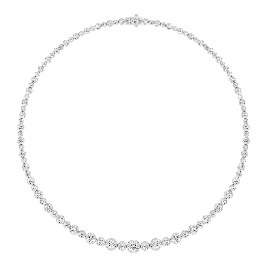 17.50ct Lab Diamond Tennis Necklace in 9ct Gold - white gold product image 1