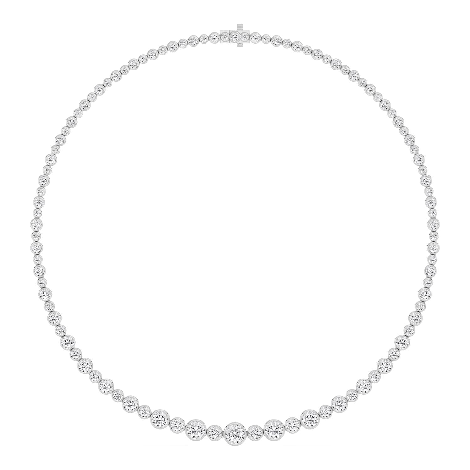 17.50ct Lab Diamond Tennis Necklace in 9ct Gold - white gold product image 1