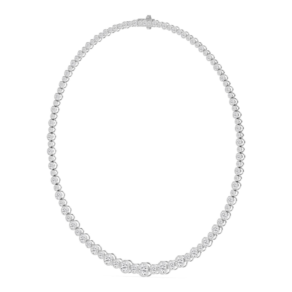 17.50ct Lab Diamond Tennis Necklace in 9ct Gold - white gold product image 3