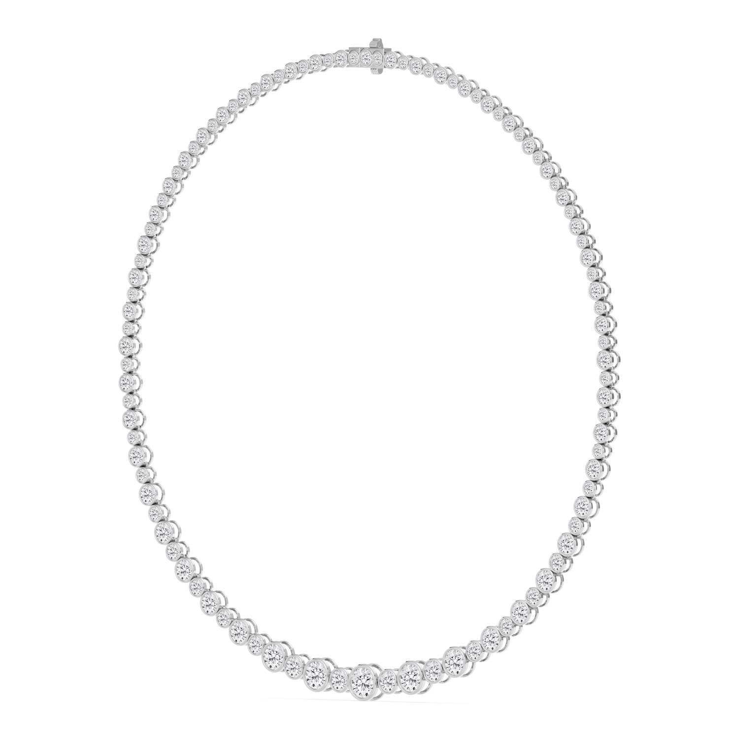 17.50ct Lab Diamond Tennis Necklace in 9ct Gold - white gold product image 3