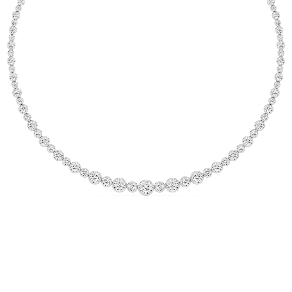 17.50ct Lab Diamond Tennis Necklace in 9ct Gold - white gold product image 4