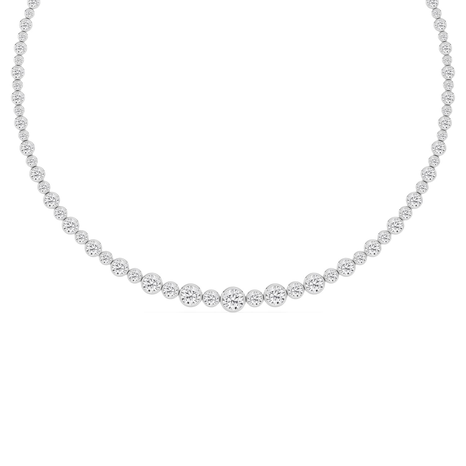 17.50ct Lab Diamond Tennis Necklace in 9ct Gold - white gold product image 4