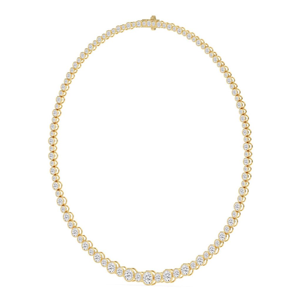 17.50ct Lab Diamond Tennis Necklace in 9ct Gold - yellow gold product image 3
