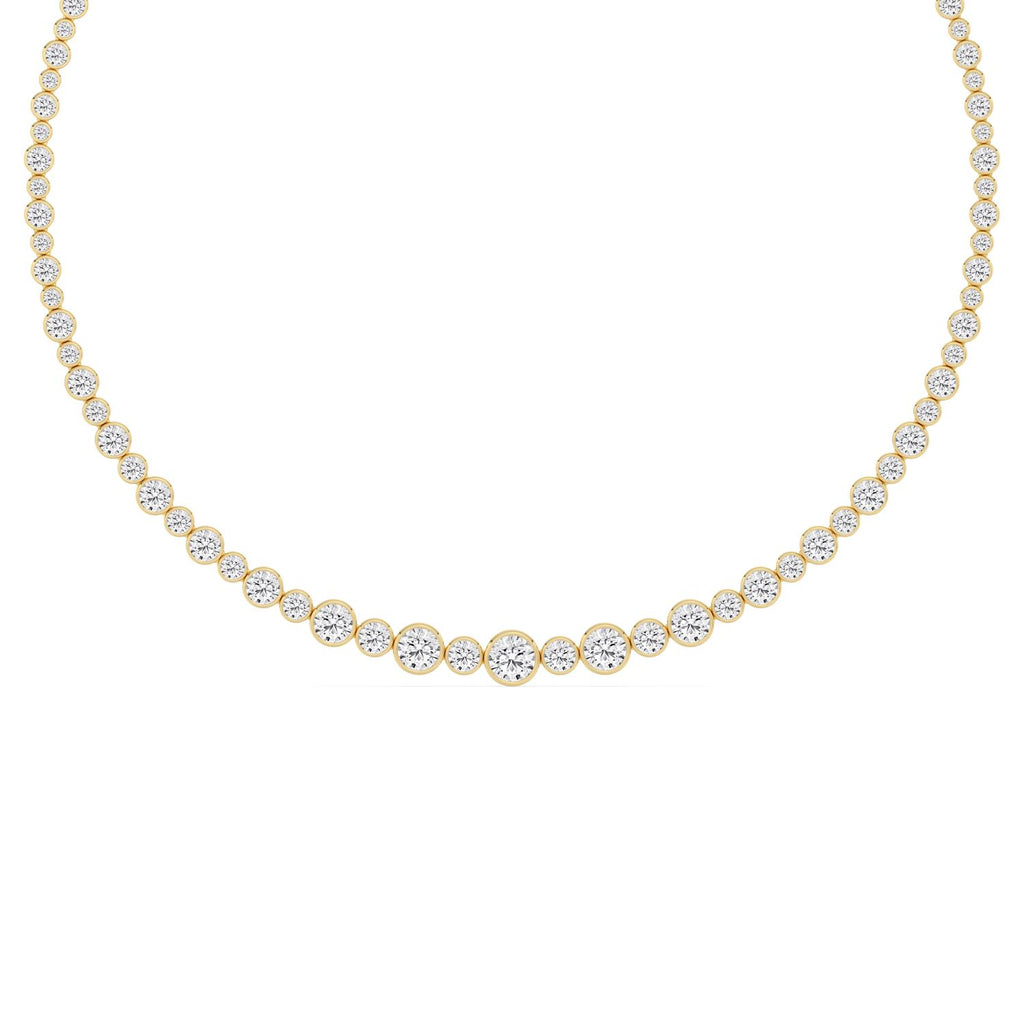17.50ct Lab Diamond Tennis Necklace in 9ct Gold - yellow gold product image 4