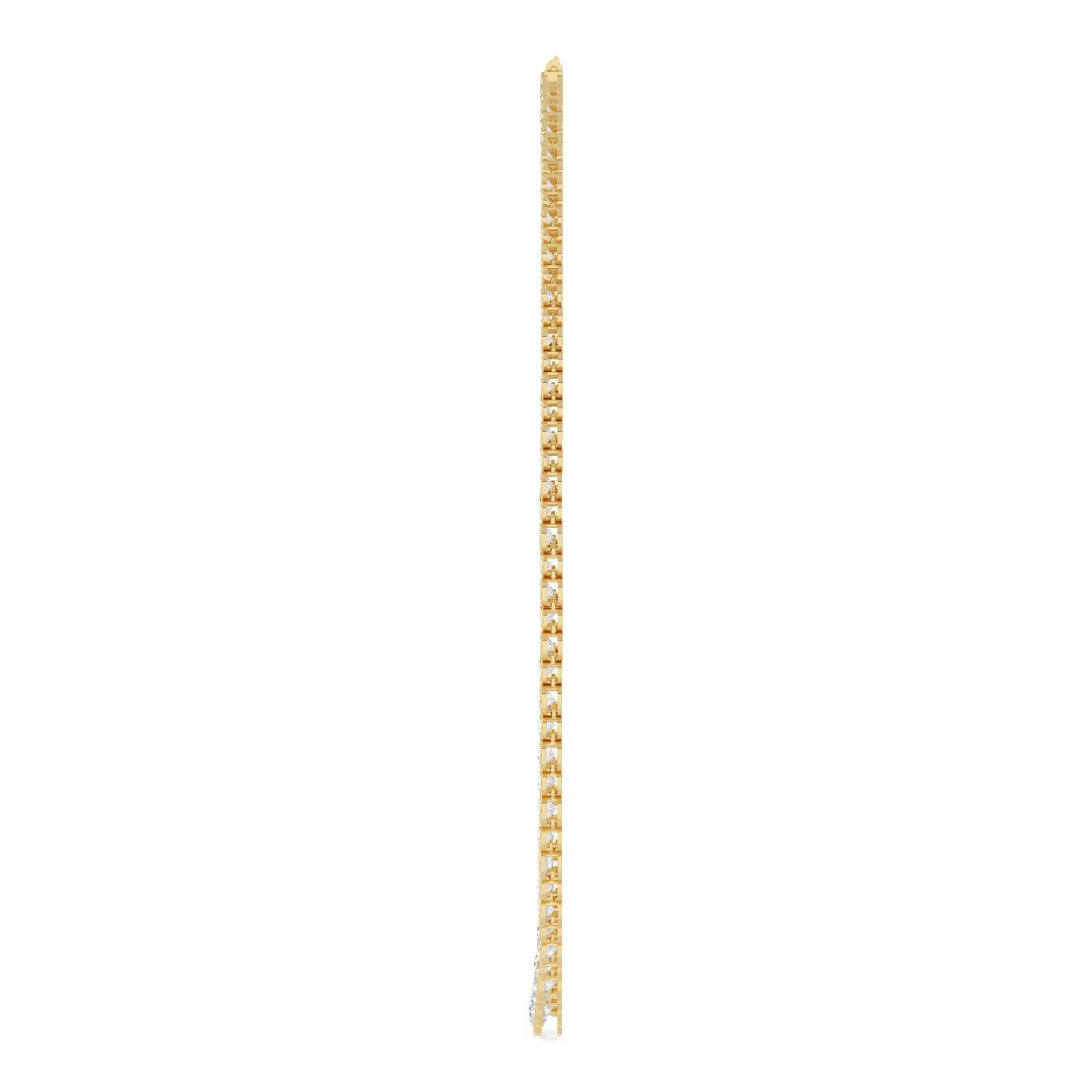 17.50ct Lab Diamond Tennis Necklace in 9ct Gold - yellow gold product image 5