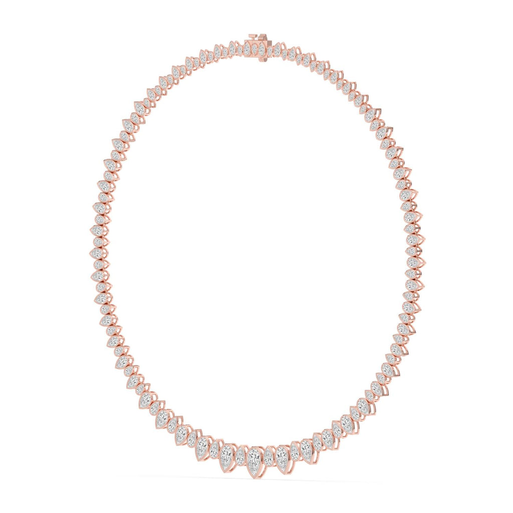 19.26ct Lab Diamond Tennis Necklace in 9ct Gold - rose gold product image 3