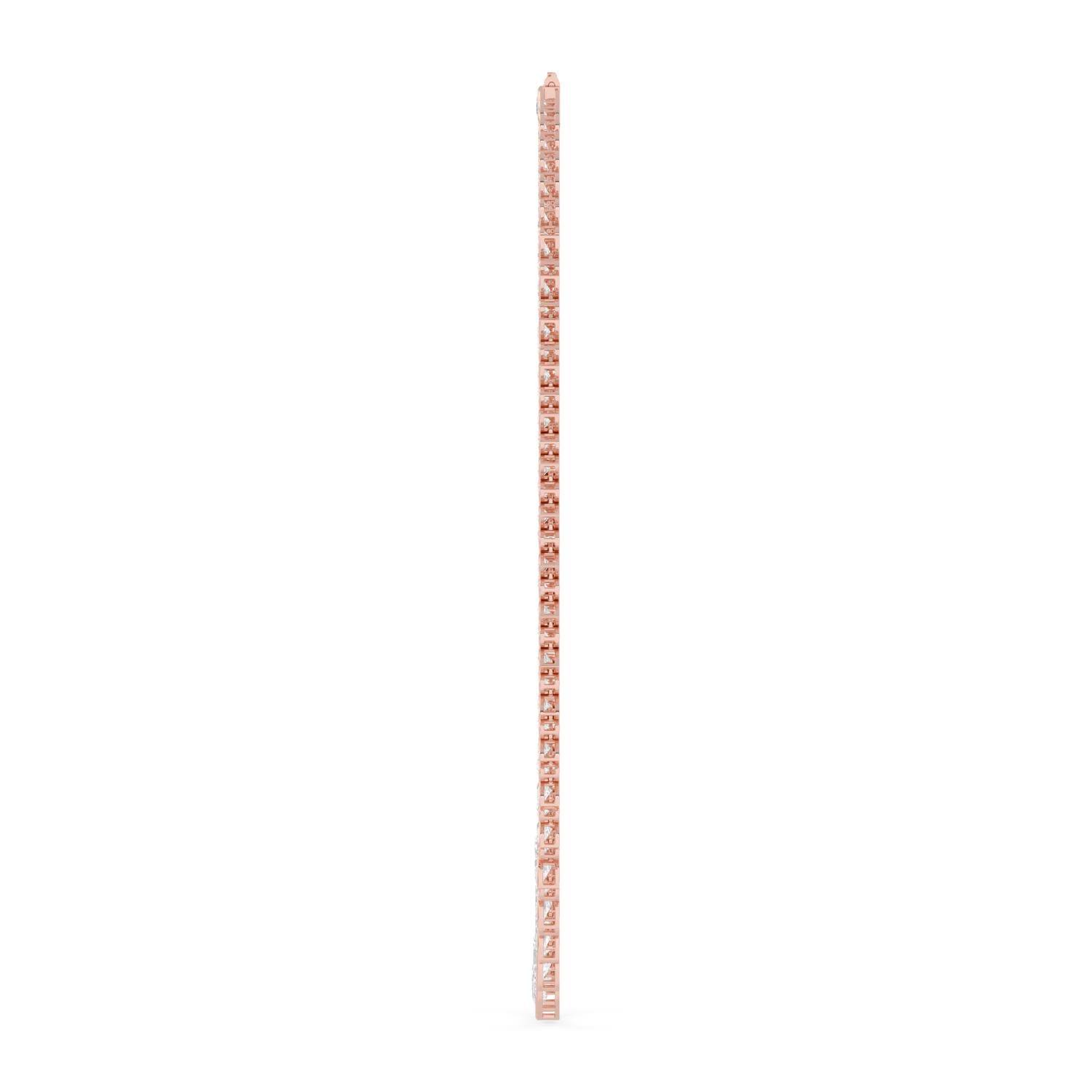 19.26ct Lab Diamond Tennis Necklace in 9ct Gold - rose gold product image 5
