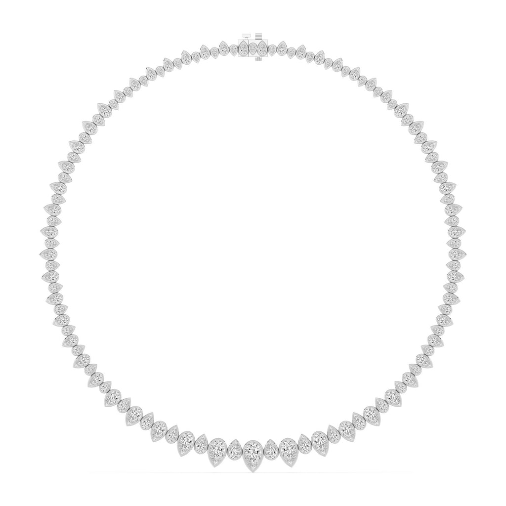19.26ct Lab Diamond Tennis Necklace in 9ct Gold - white gold product image 1