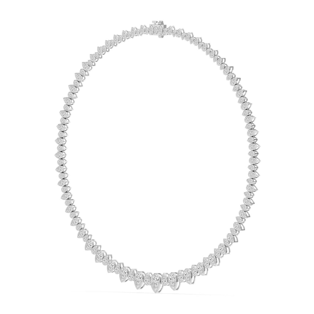 19.26ct Lab Diamond Tennis Necklace in 9ct Gold - white gold product image 3