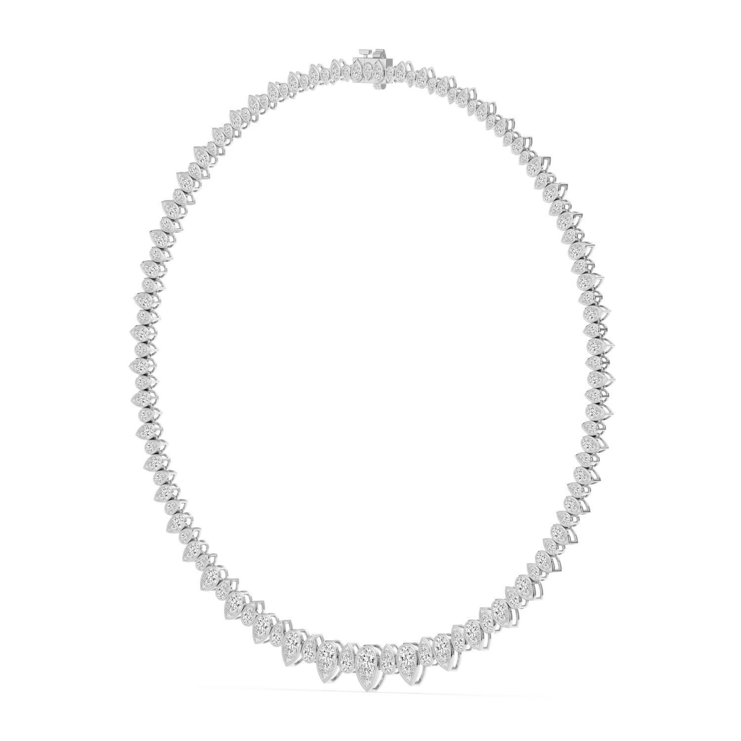 19.26ct Lab Diamond Tennis Necklace in 9ct Gold - white gold product image 3