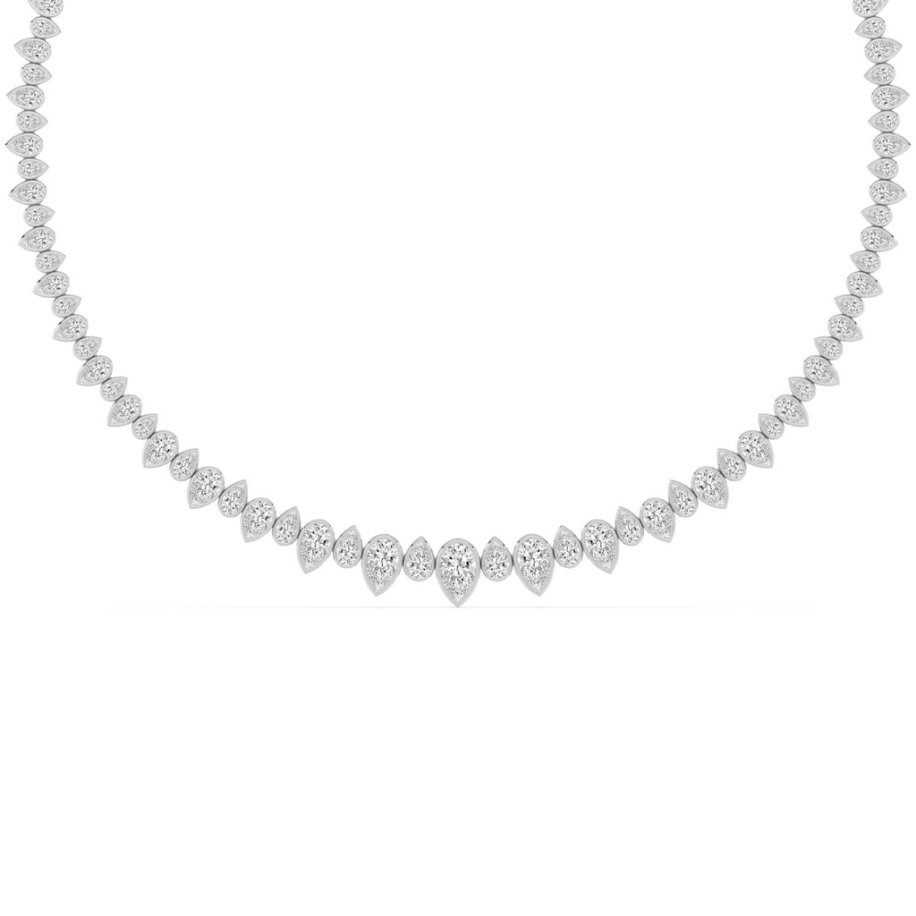 19.26ct Lab Diamond Tennis Necklace in 9ct Gold - white gold product image 4