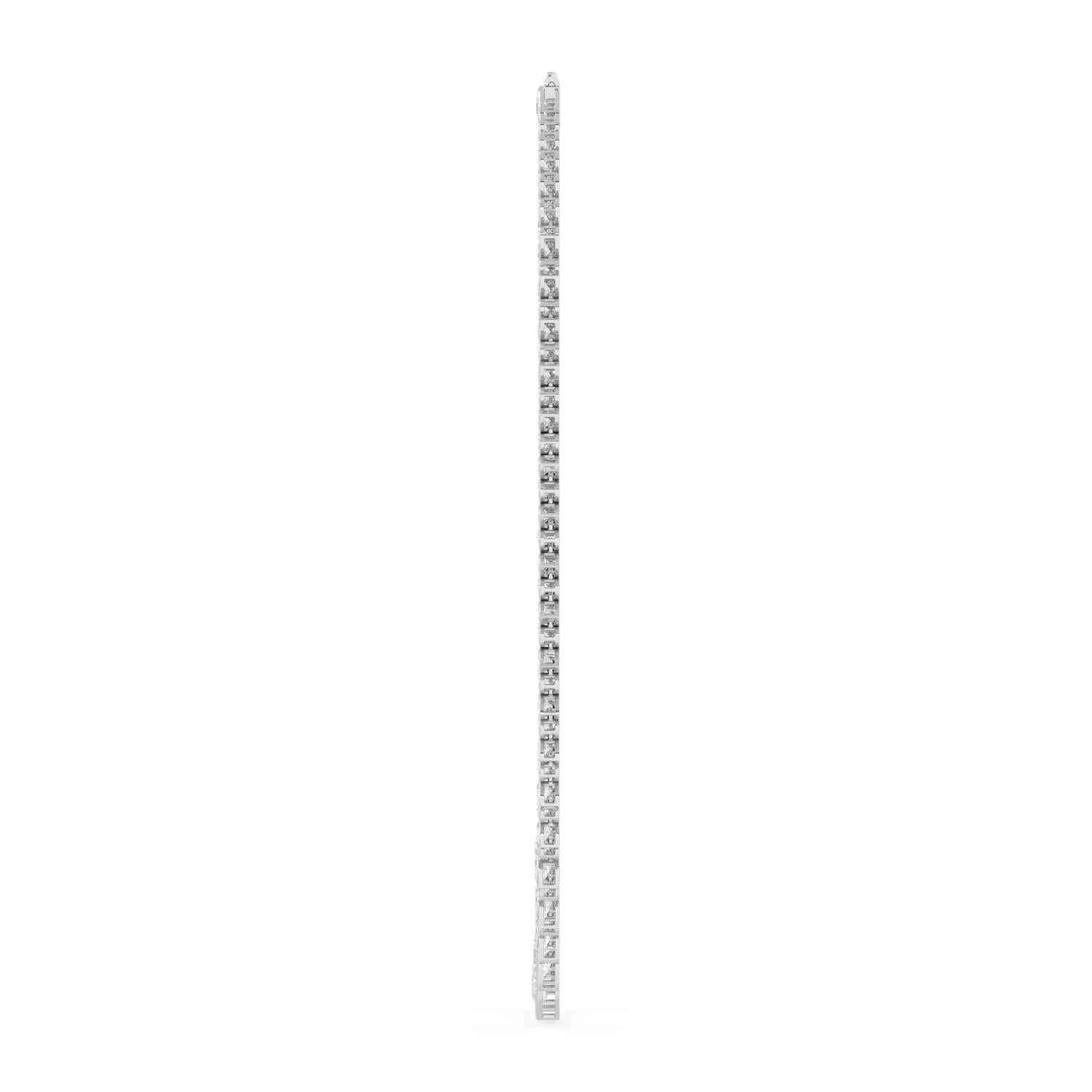 19.26ct Lab Diamond Tennis Necklace in 9ct Gold - white gold product image 5