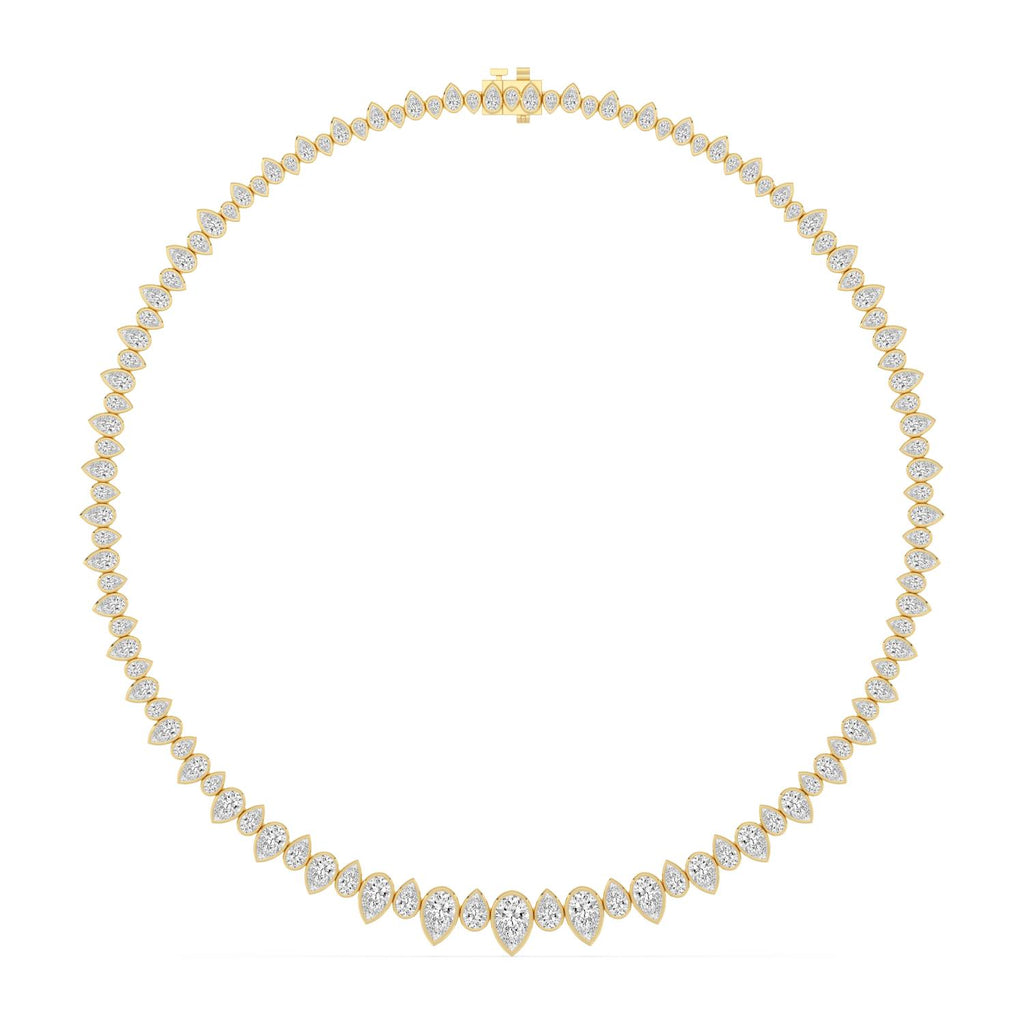 19.26ct Lab Diamond Tennis Necklace in 9ct Yellow Gold - image 1