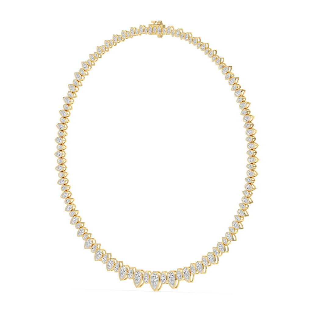 19.26ct Lab Diamond Tennis Necklace in 9ct Gold - yellow gold product image 3