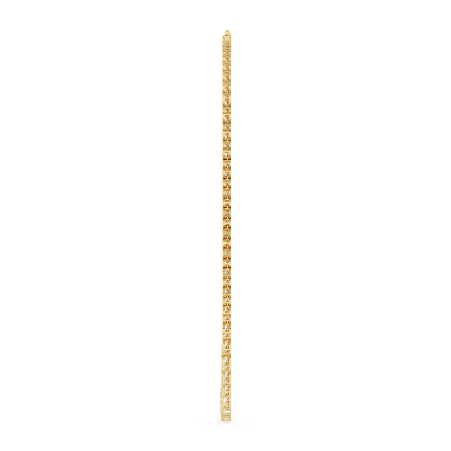 19.26ct Lab Diamond Tennis Necklace in 9ct Gold - yellow gold product image 5