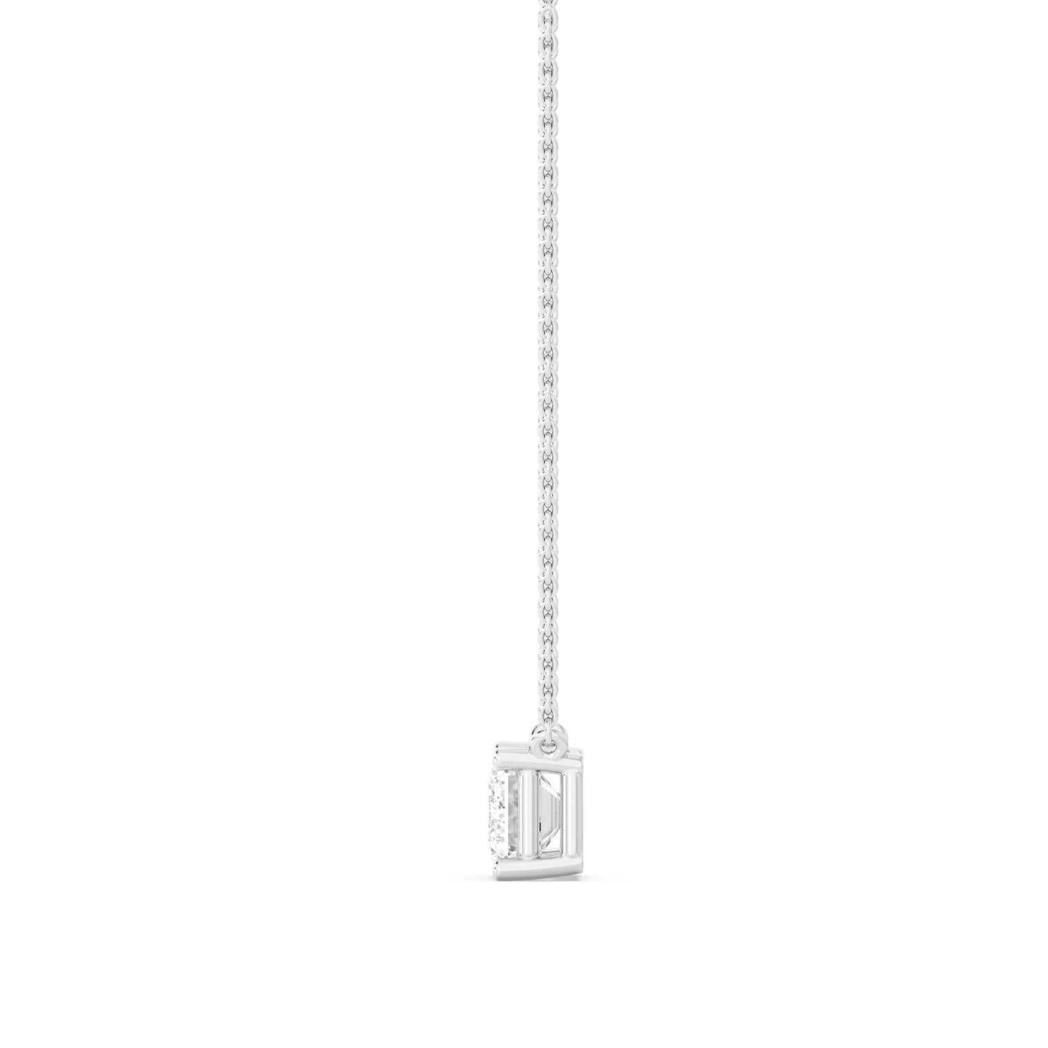 Sienna Emerald Pendant - white gold - side/angle view