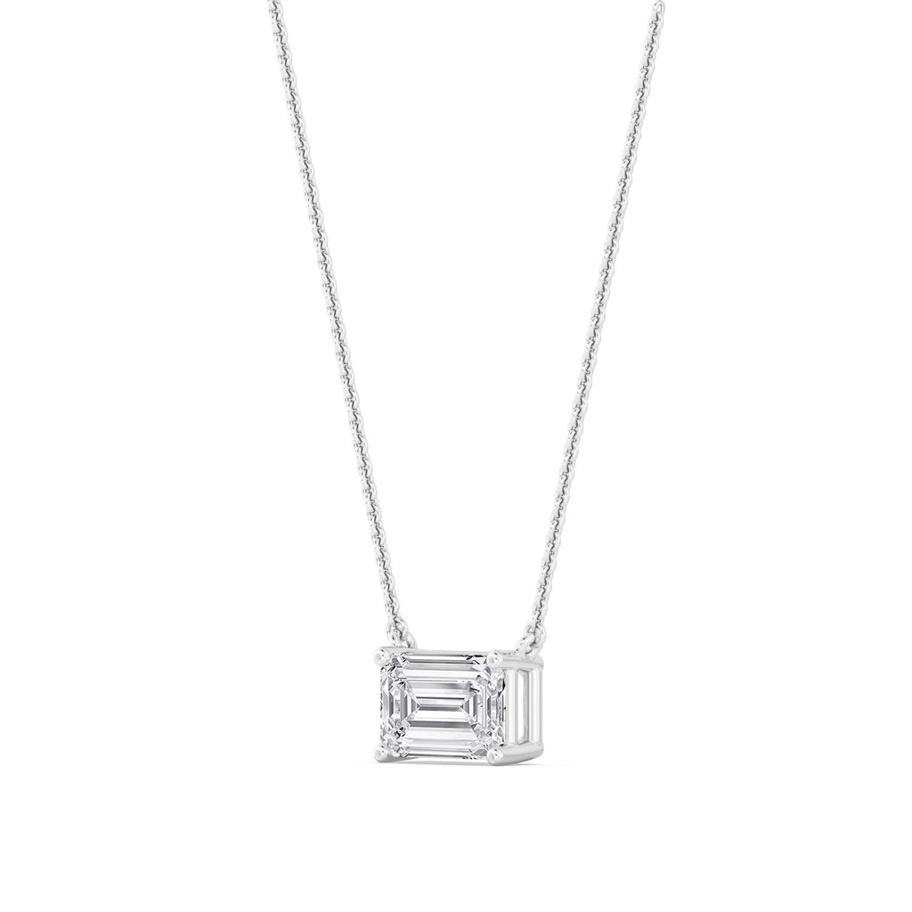 Sienna Emerald Diamond Pendant - white gold product image 4