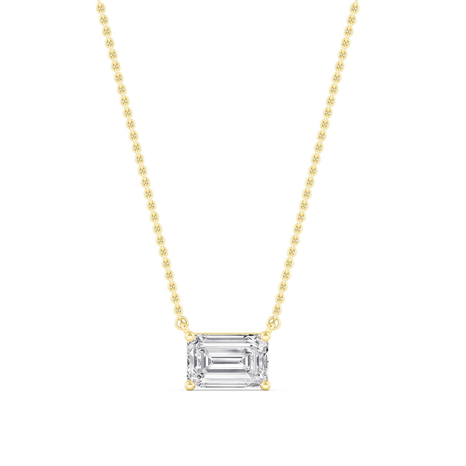 Sienna Emerald Diamond Pendant in 9K Yellow Gold - product image 1