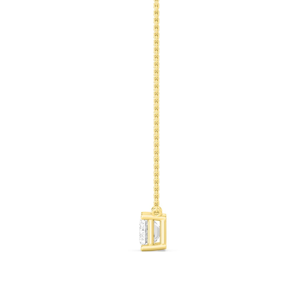 Sienna Emerald Pendant - yellow gold - side/angle view