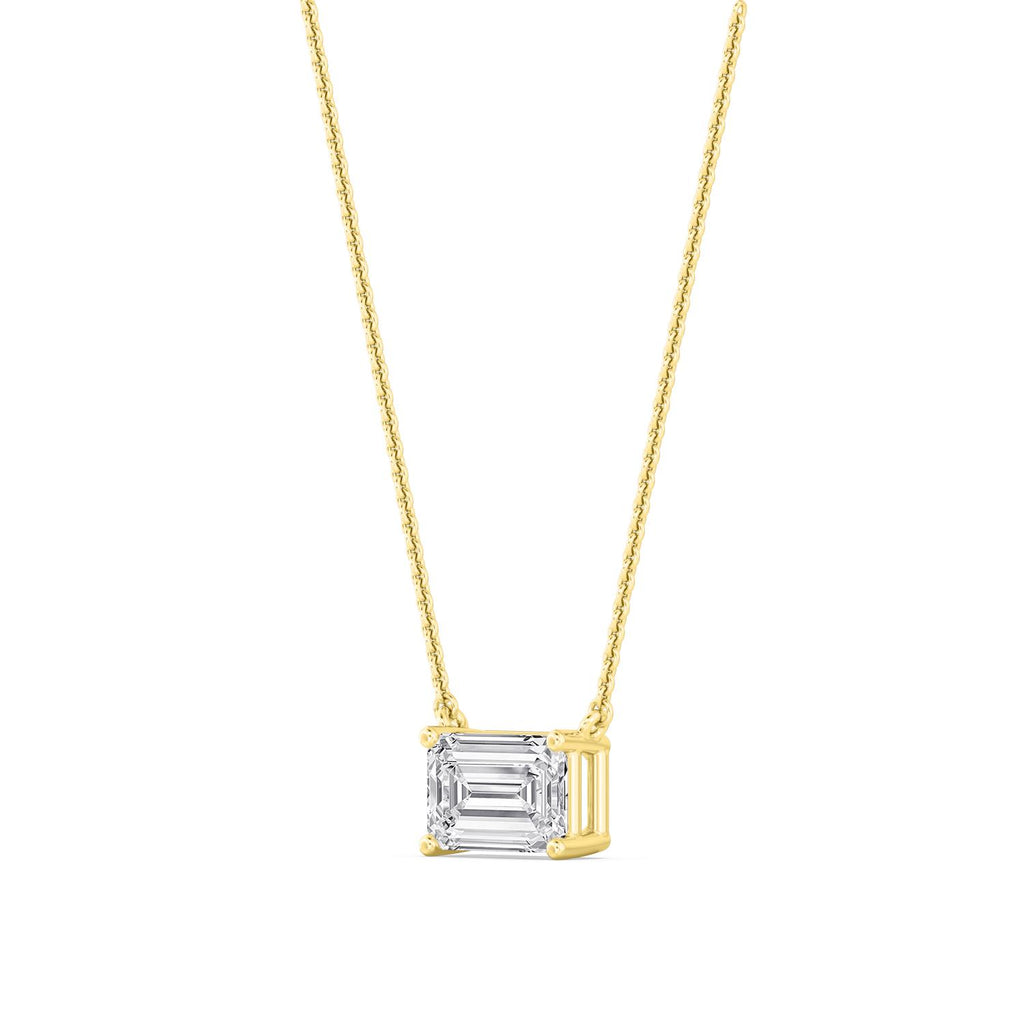 Sienna Emerald Diamond Pendant - yellow gold product image 4