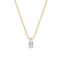 1.00ct Oval Lab Diamond Pendant - yellow gold jewellery-only view 1