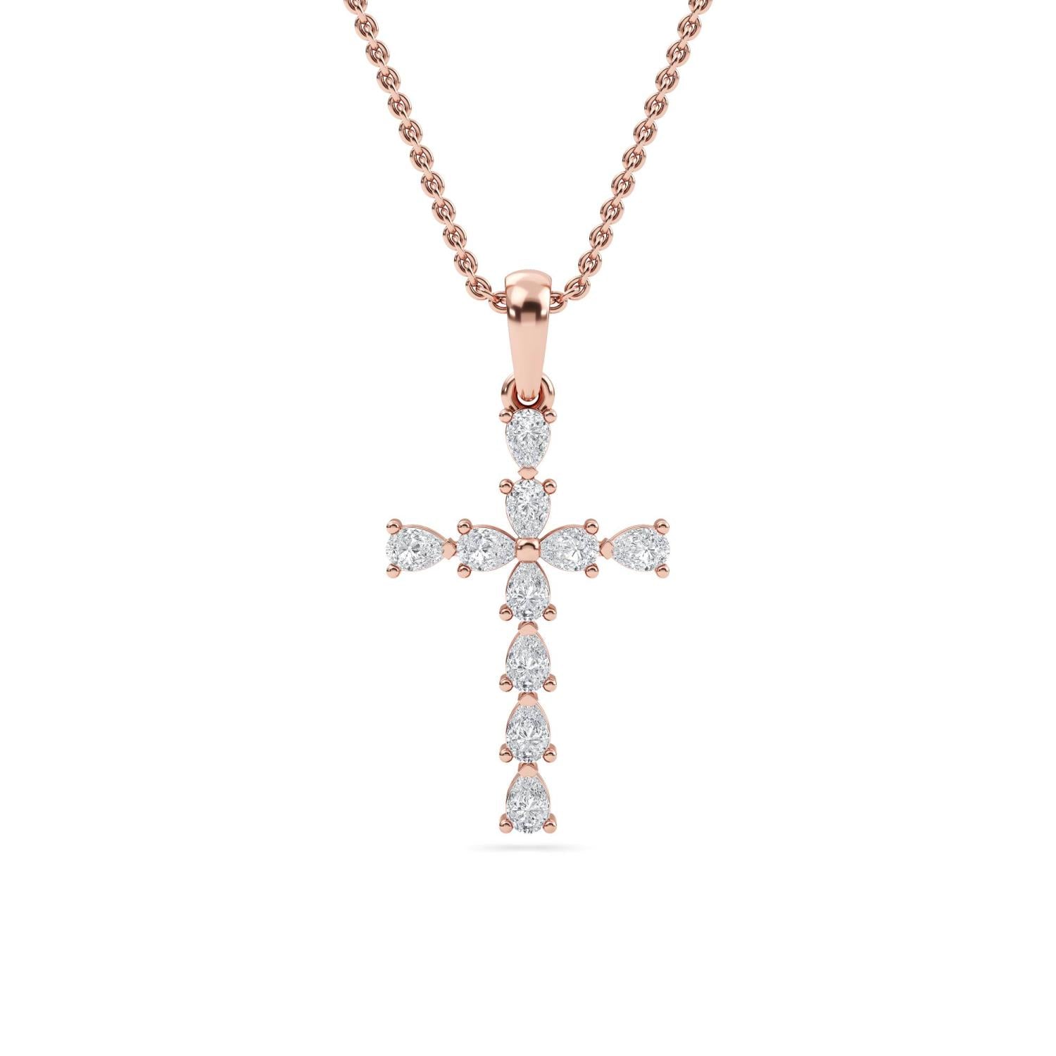 Belle Diamond Pendant in 9K Rose Gold - product image 3